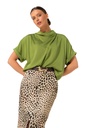 Caroline Biss - Tunika blouse STRAIGHT TOP WITH PLEAT DETAIL avocado