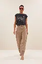 By Bar - Begum Denim Pants - 816 stone sand