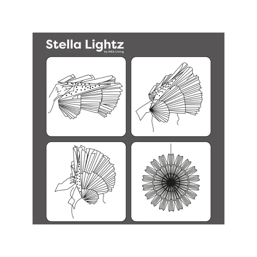 Mea Living - Stella-Dalia, Pergamentpapier weiß 60 cm