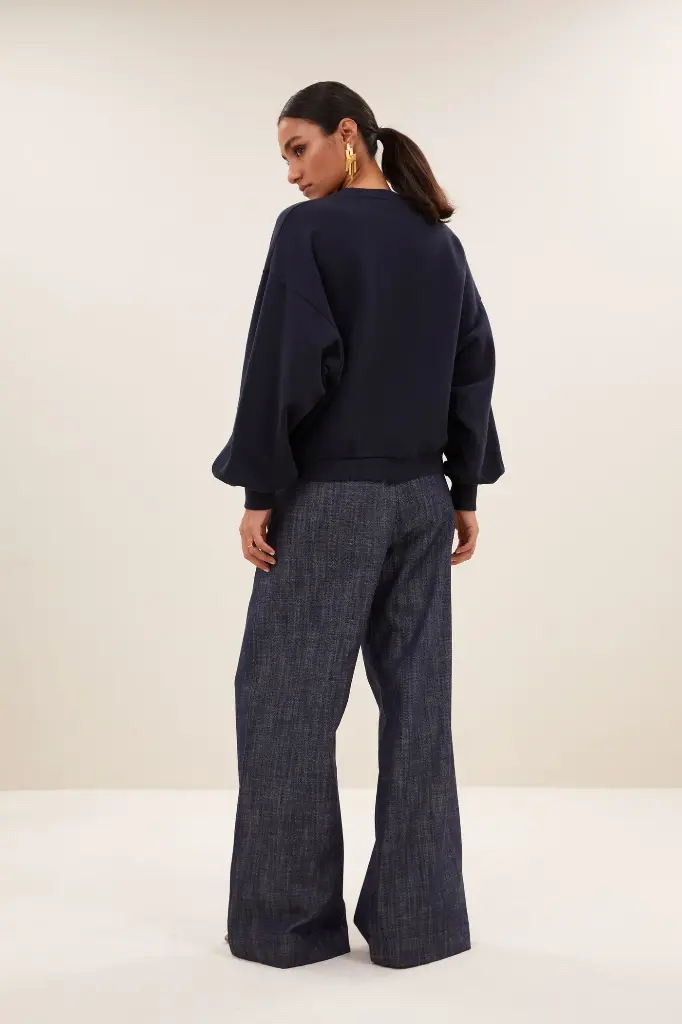 By Bar - Bibi Patchwork Sweater - 856 midnight