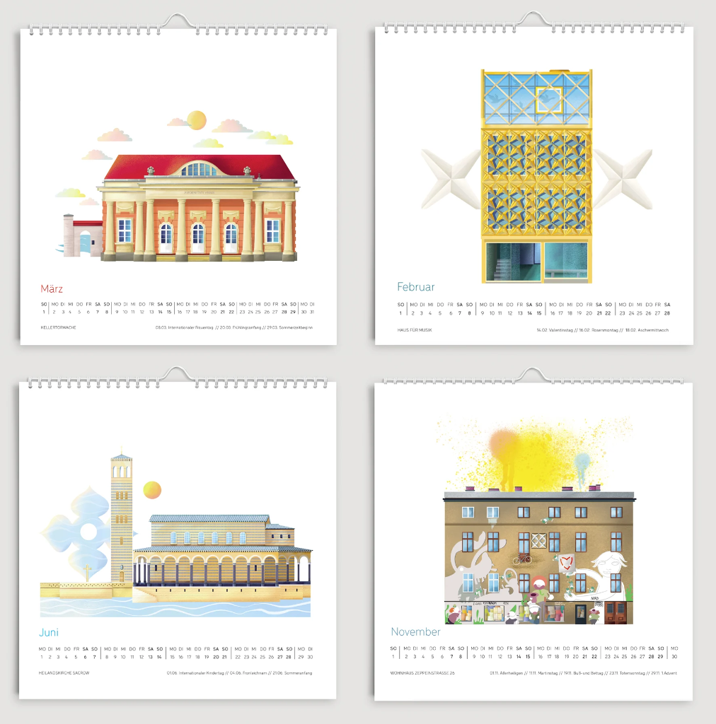 Luckycatstudio - Kalender 2026 klein Potsdam