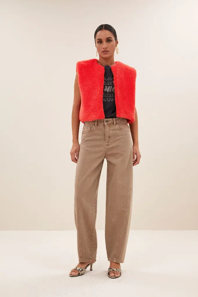 By Bar - Wolly Red Gilet - 305 Poppy Red