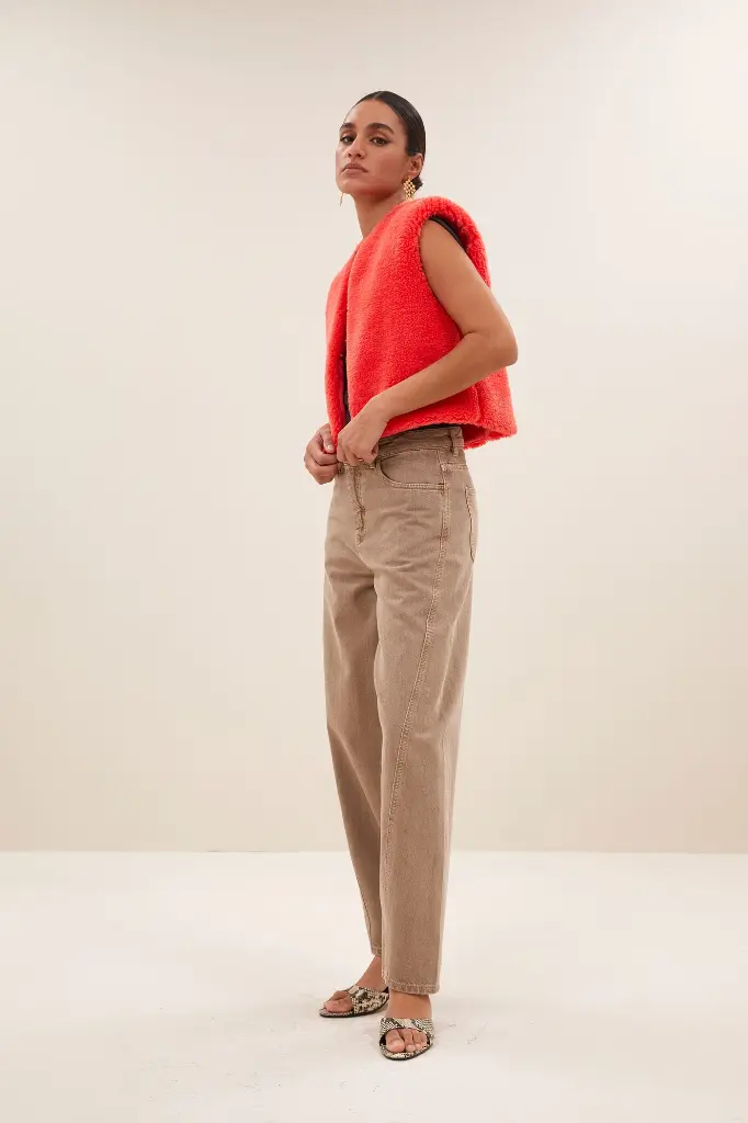 By Bar - Wolly Red Gilet - 305 Poppy Red