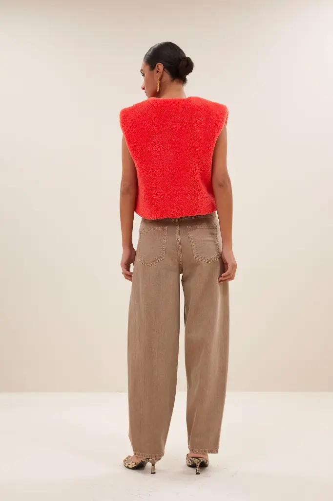 By Bar - Wolly Red Gilet - 305 Poppy Red