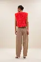 By Bar - Wolly Red Gilet - 305 Poppy Red