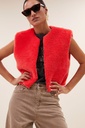 By Bar - Wolly Red Gilet - 305 Poppy Red