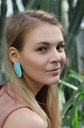 Lisa Kroeber Jewellery Art - Earrings Folded Vertical - Beige red