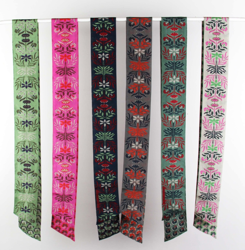 Les Belles Vagabondes - Seidenschal Bandeau Manon Kaki