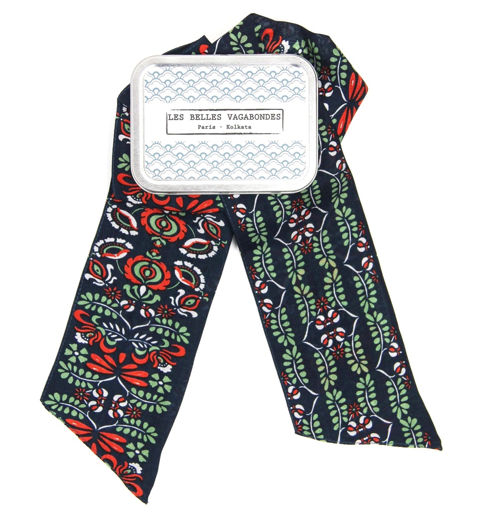 Les Belles Vagabondes - Seidenschal Bandeau Sofia Orange