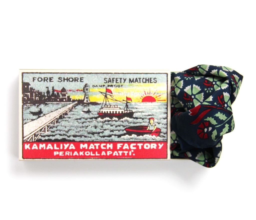 Les Belles Vagabondes - Seidentuch Mini Augustine Marine