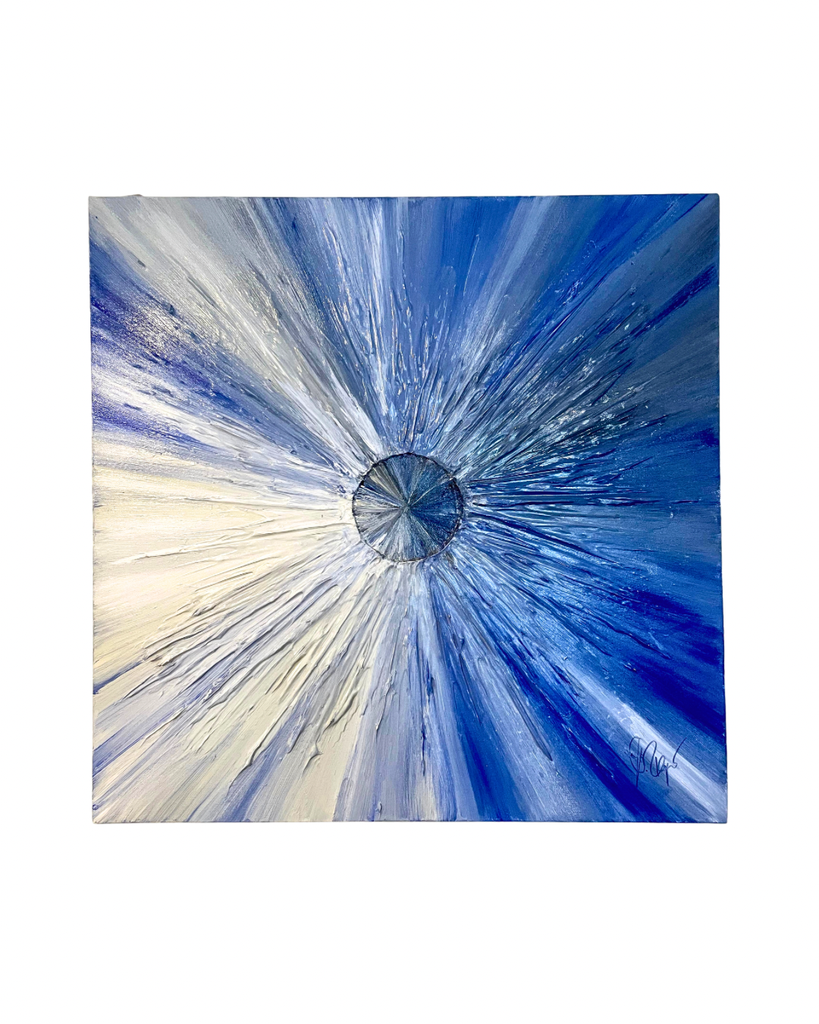 Rasper - Into the blue - kleines Gemälde (Unikat)