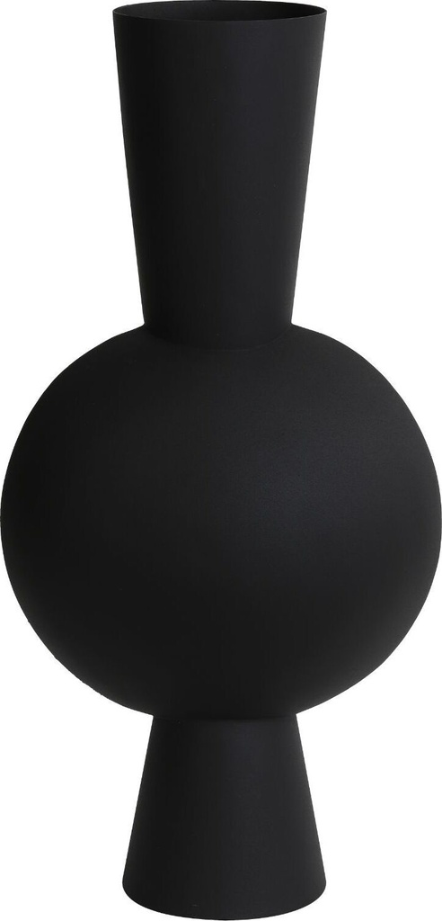 Light & Living - Vase Metall schwarz matt groß KAVANDU 37,5x22x81 cm