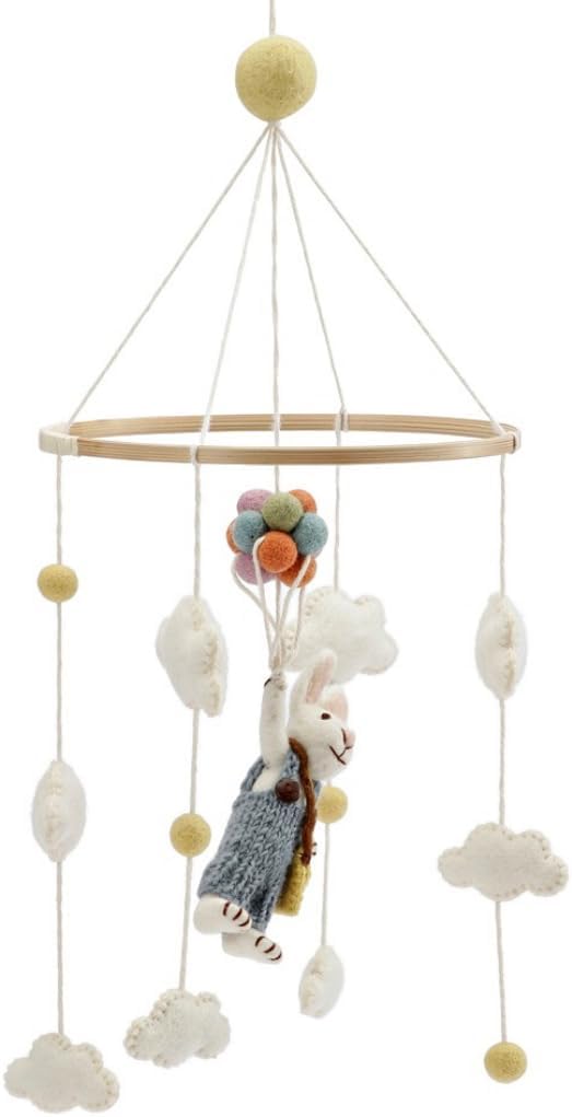 Gry & Sif - Mobile Boy Bunny with Balloons