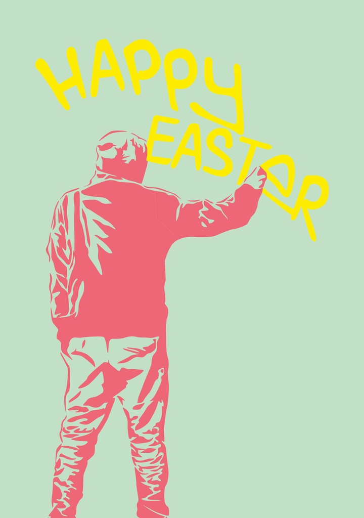 Nobis Design - Postkarte - Museum Art - Happy Easter Graffiti