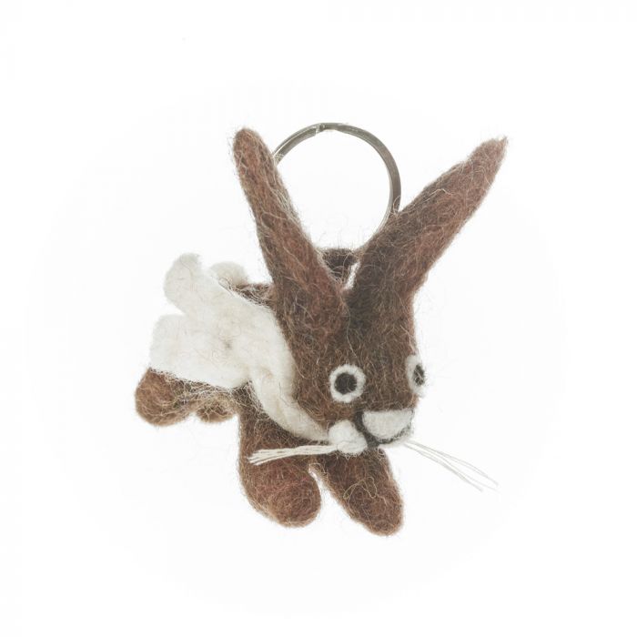 Felt so good - Handgefertigter Filz Herbie Hare Keyring