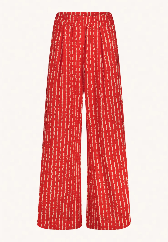 By Bar - Benji Red Groove Pant - 301 red groove print