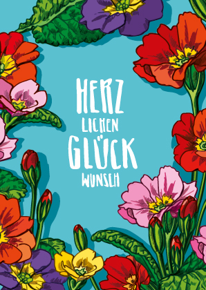 Nobis Design - Postkarte - illi - PRIMULA Glückwunsch