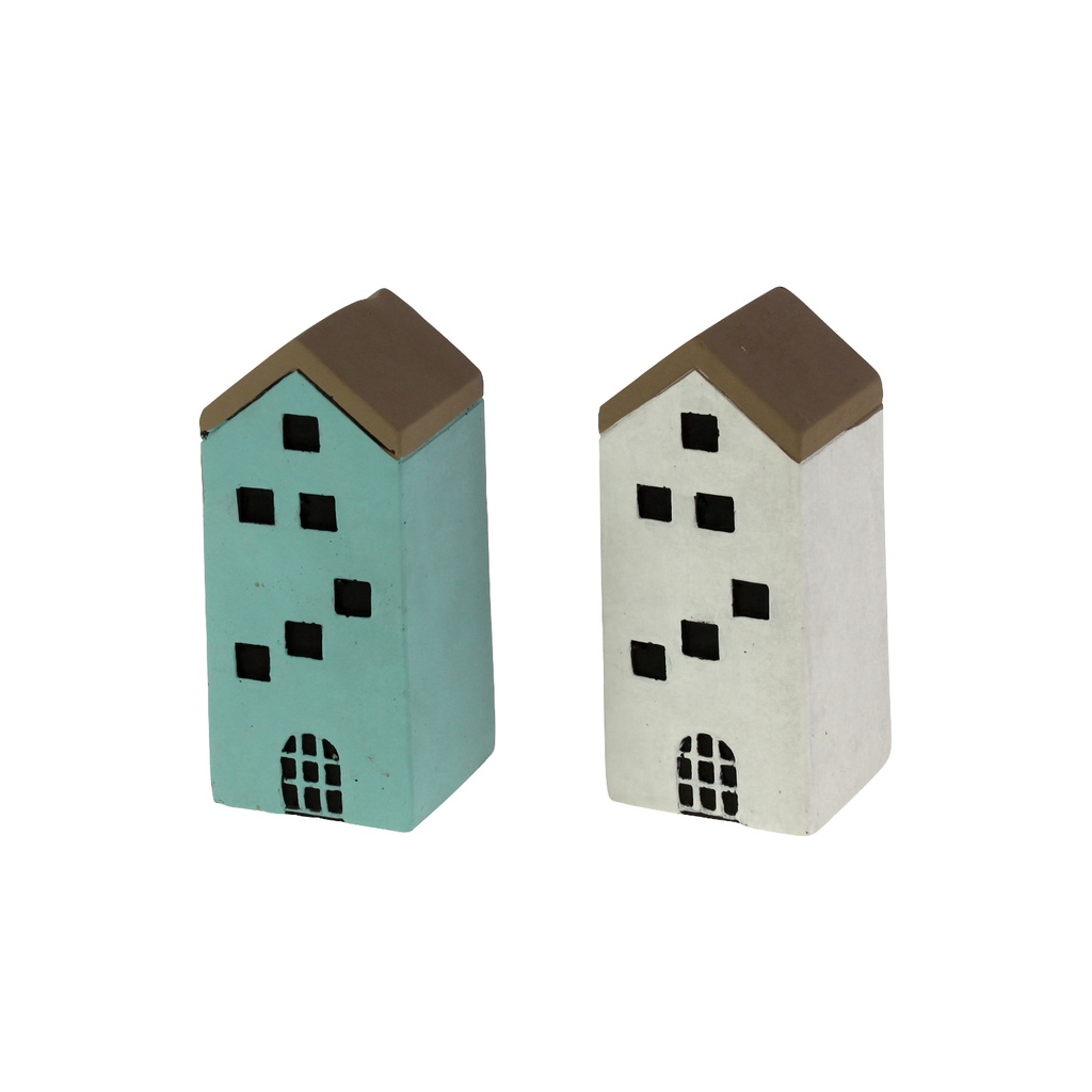 Werner Voss - Deko-Häuschen, Zement, 6x6x14,5 cm