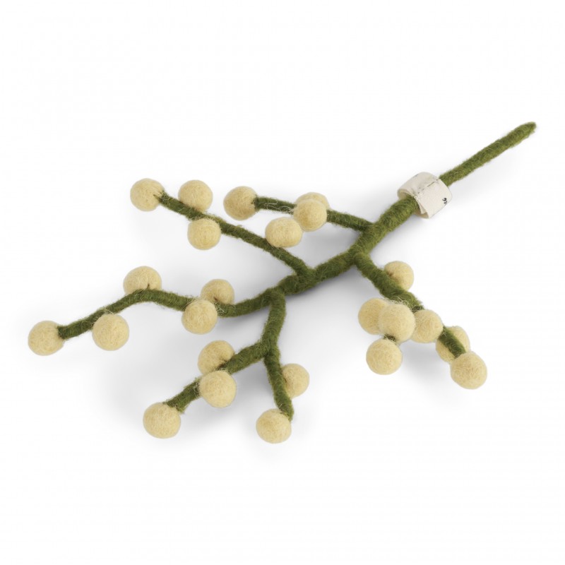 Gry & Sif - Mini Branch with Dusty Light Yellow Berries