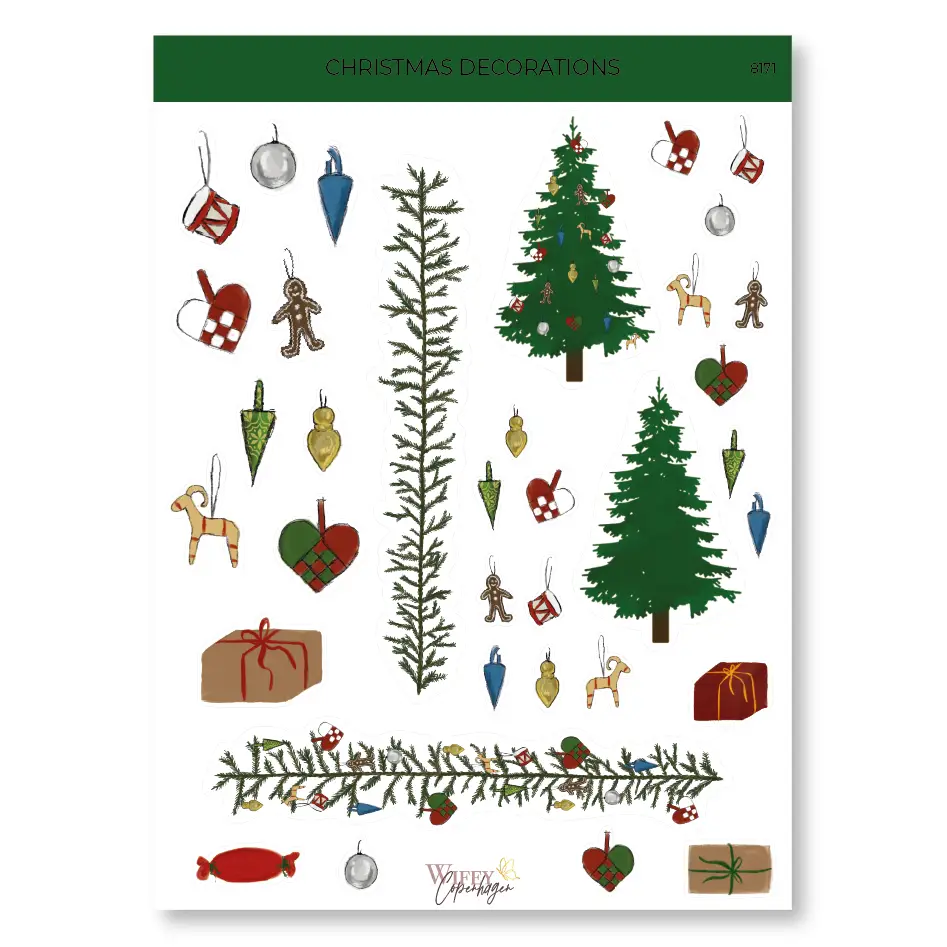 Plan & Plot Studio - Aufkleberset Christmas Decorations