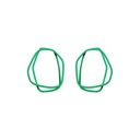 Lisa Kroeber Jewellery Art - Earrings Loops - Signal green