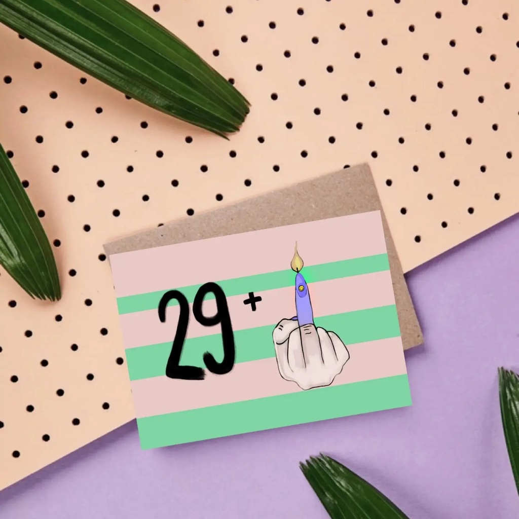 Hej Ibiza - Postkarte - 29 plus (happy birthday)