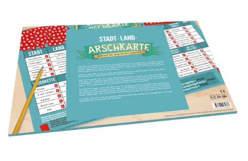 Kylskapspoesi - Spielblock Stadt-Land-Arschkarte