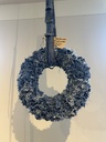 MiezeSchindler - handgemachter Kranz aus recycelten Stoffen - Jeans ø30cm