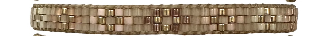 LeJu - BP3L04SS25-02 - BRACELET, GLASS BEADS, METALLIC THREADS