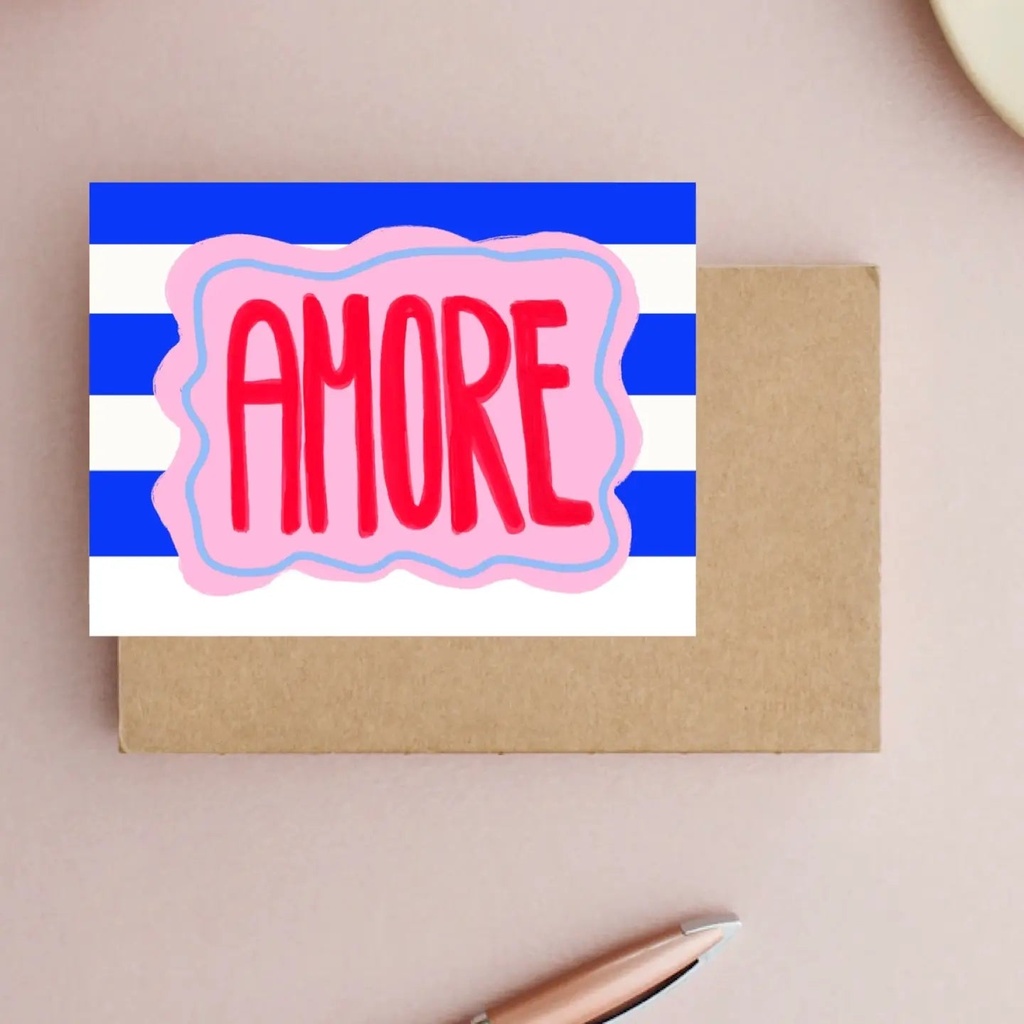 Hej Ibiza - Postkarte - Amore Stripes