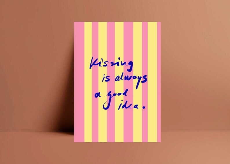 Hej Ibiza - Postkarte - Kissing is always a good idea
