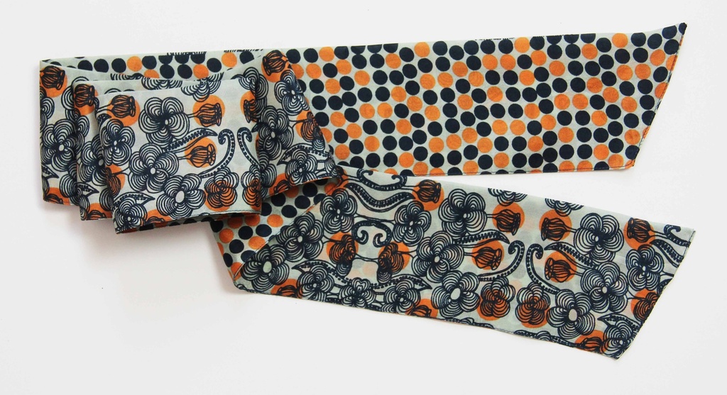 Les Belles Vagabondes - Seidenschal Bandeau Laos Orange