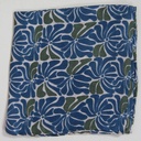 Les Belles Vagabondes - Seidentuch Mini Plumeria Marine Navy