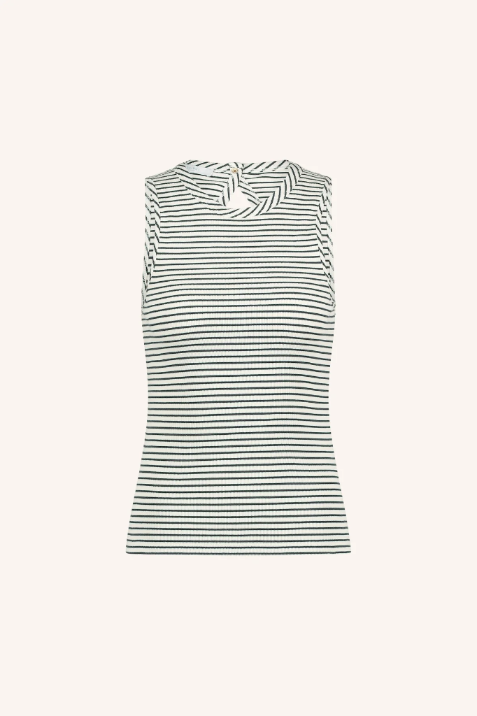 By Bar - Loop Stripe Singlet - 724 Midnight Thin Stripe