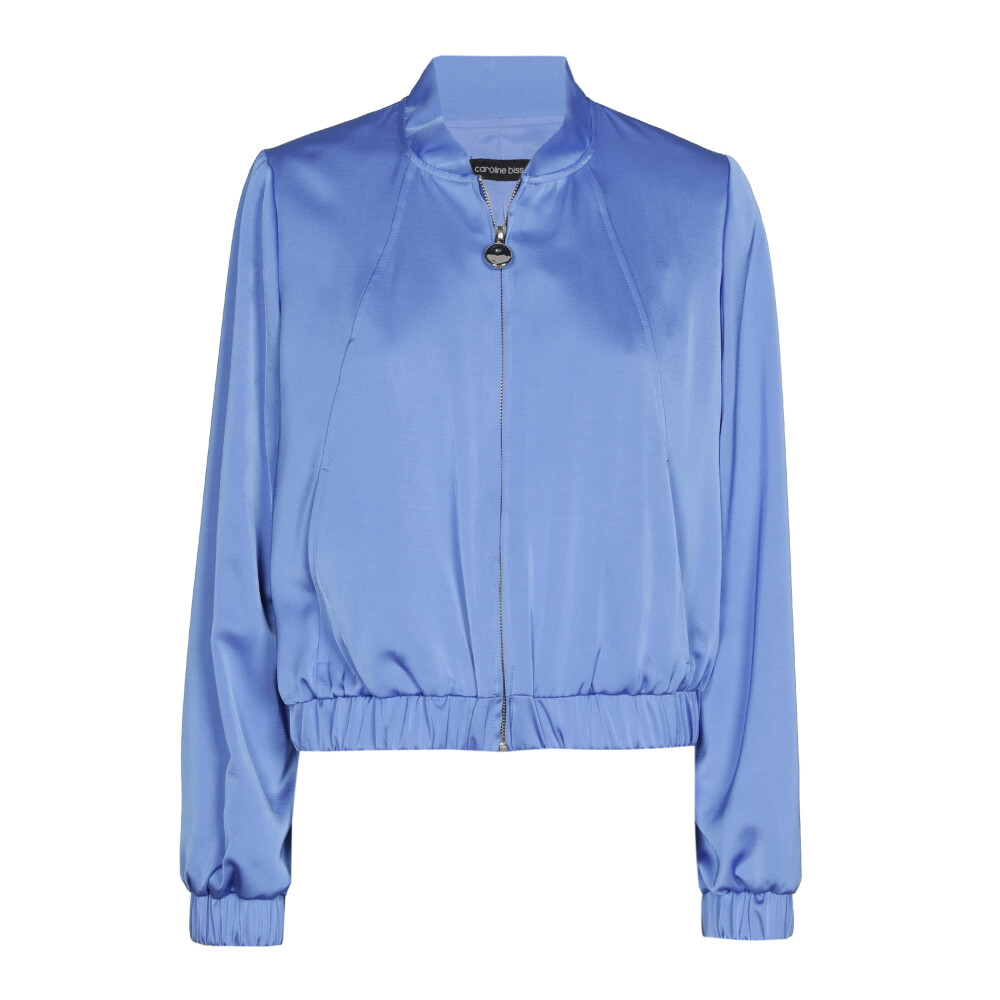Caroline Biss - LOOSE-FITTING LUXURIOUS BOMBER JACKET - Azur blue