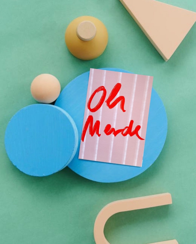 Hej Ibiza - Postkarte - Oh merde