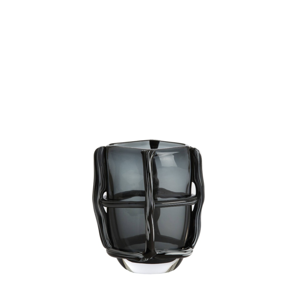 Light & Living - Vase Ashoro Glas grau 19x14x22cm