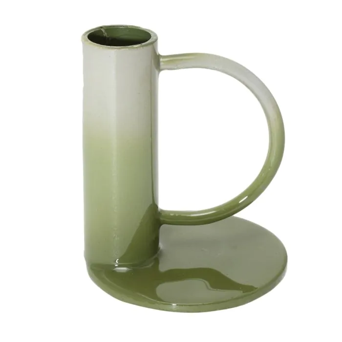 Branded By - Kerzenständer Nela olive/taupe 8cm