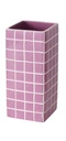 Boltze Home - Vase Cube Kachelmuster Lilac Pink 11x26cm