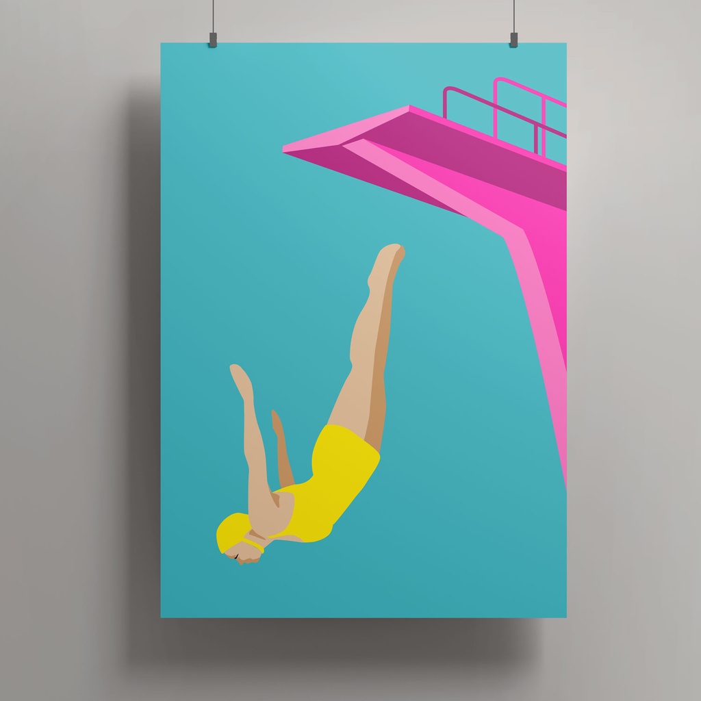 Nobis Design - Kunstdruck - A3 Turmspringerin
