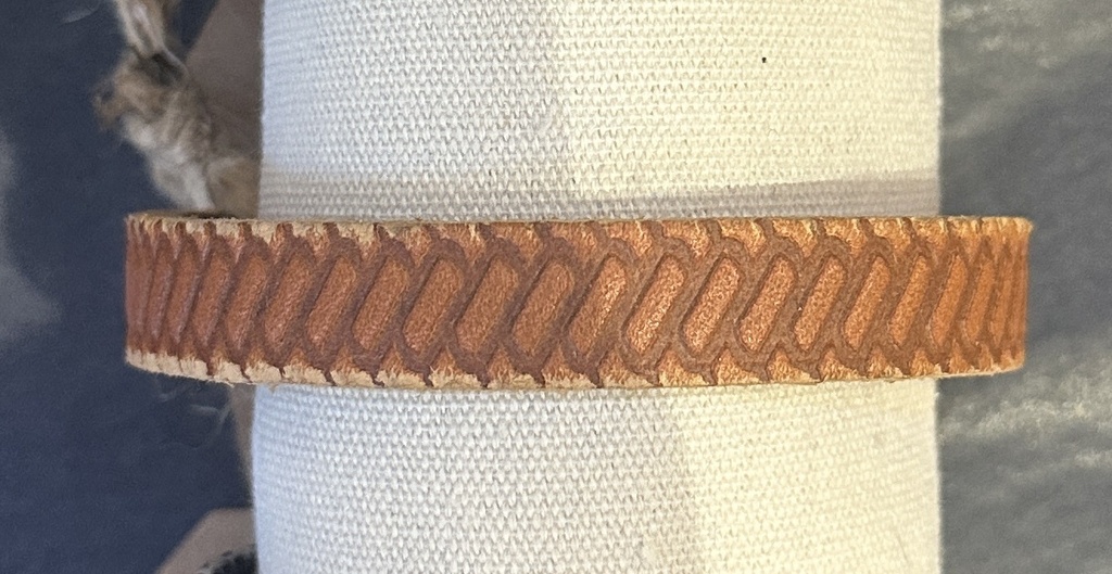 Herrenarmband doppel Mix Metallschnalle - cognac