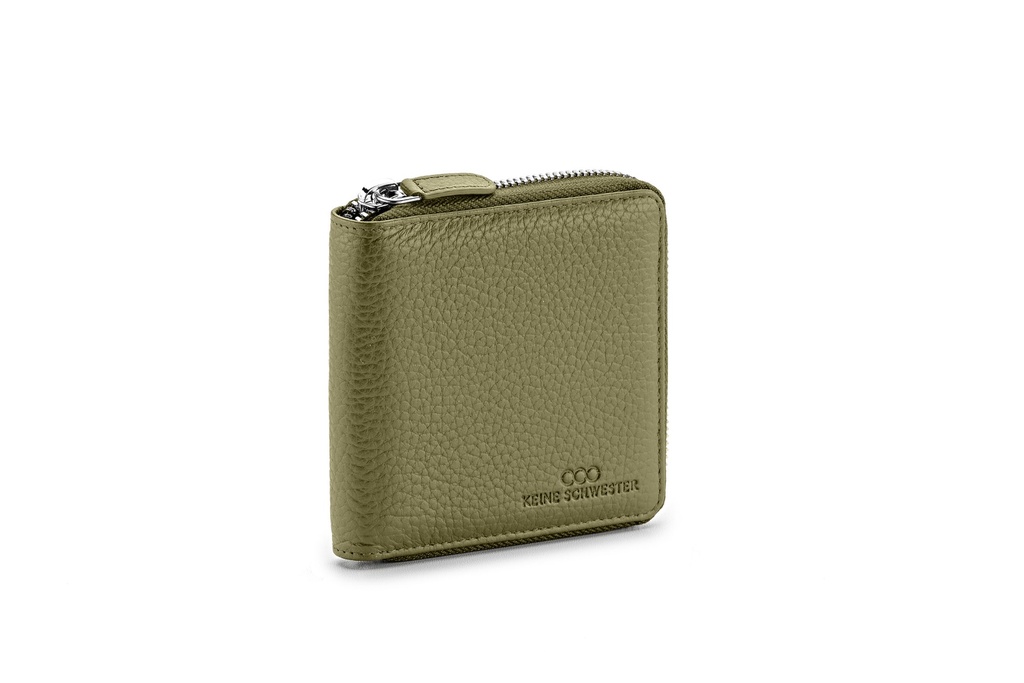 LILLE soft | oliv | silber | genarbt