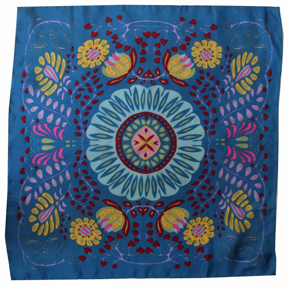 Les Belles Vagabondes - Seidentuch Marushka bleu blue
