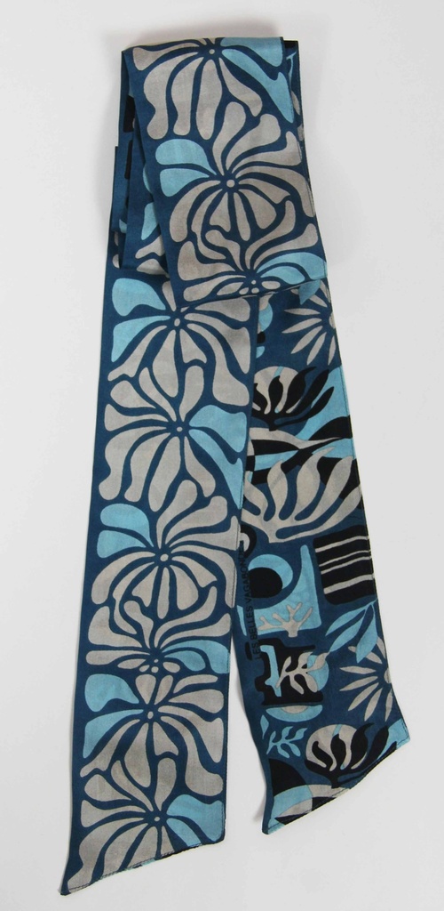 Les Belles Vagabondes - Seidenschal Bandeau Ylang Ylang Bleu Blue