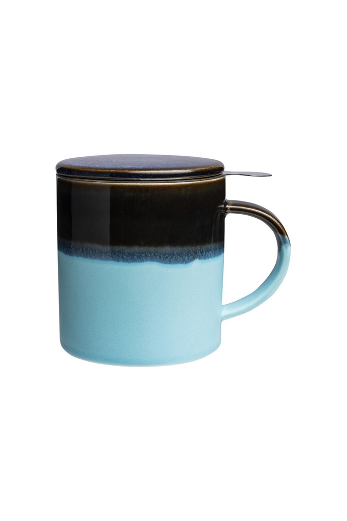 Tranquillo - Tasse mit Teesieb INDUSTRIAL 410ml blau