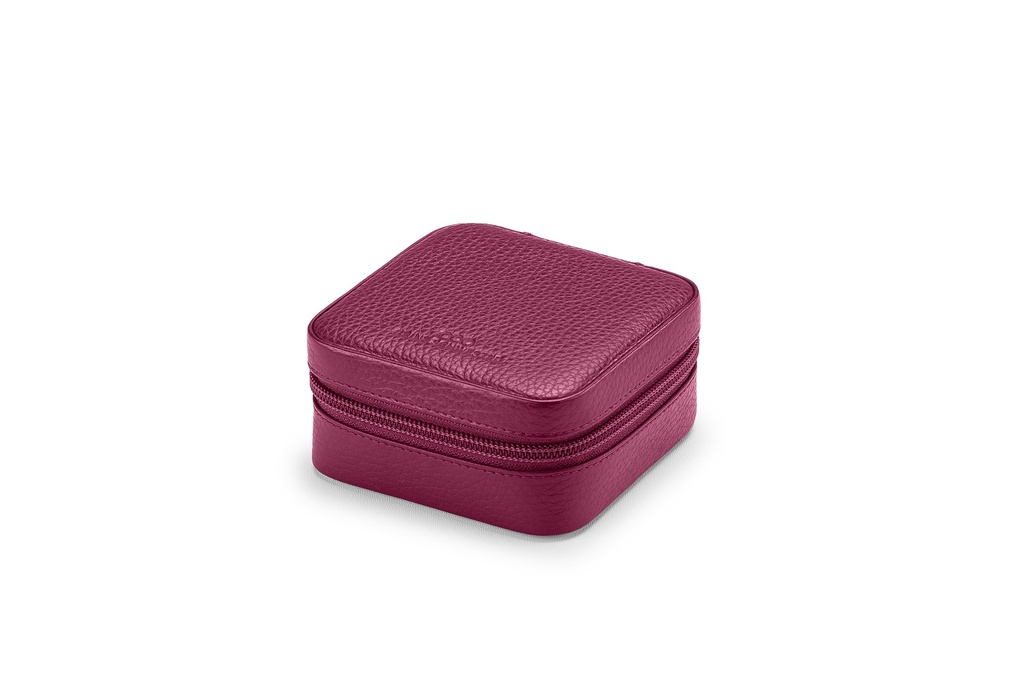 Schmuckbox | pflaume | silber | genarbt