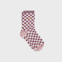 Billybelt - Karo Socken Blassrosa Ecru - Gr. 37-40