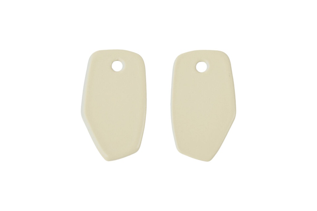 Lisa Kroeber Jewellery Art - Earrings Mix&Match PLATES (ohne Kreolen, nur Platten) - Ivory