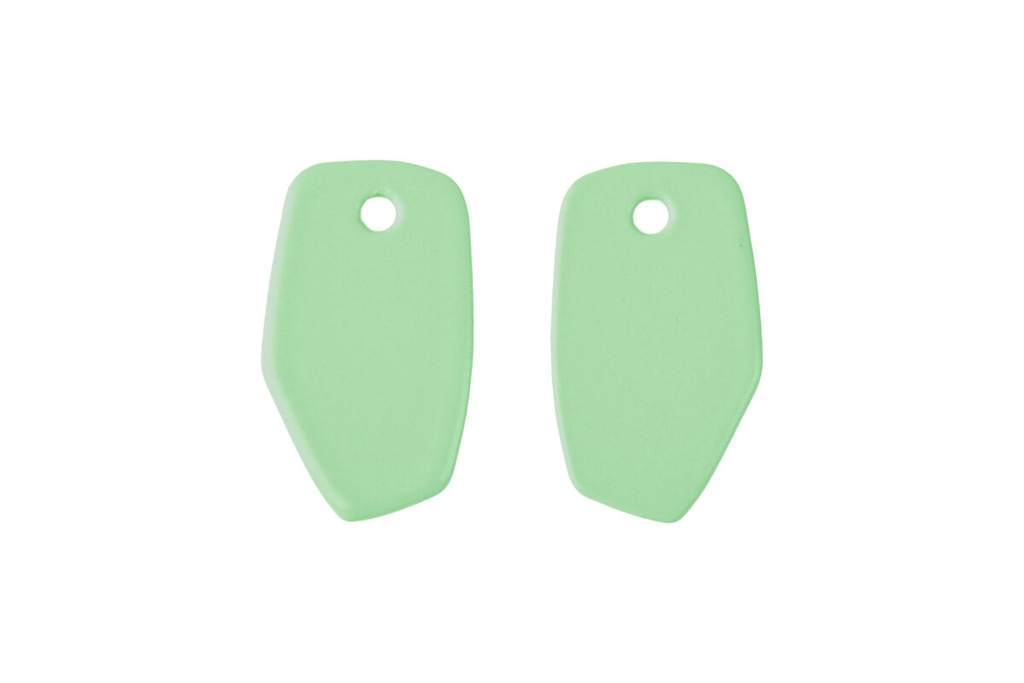 Lisa Kroeber Jewellery Art - Earrings Mix&Match PLATES (ohne Kreolen, nur Platten) - Pastel Green