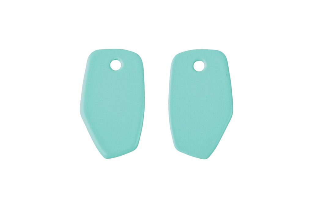 Lisa Kroeber Jewellery Art - Earrings Mix&Match PLATES (ohne Kreolen, nur Platten) - Pastel Turquoise